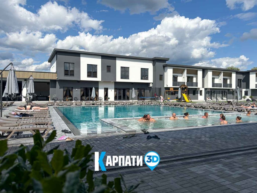 Готель Brookside, територія і басейни