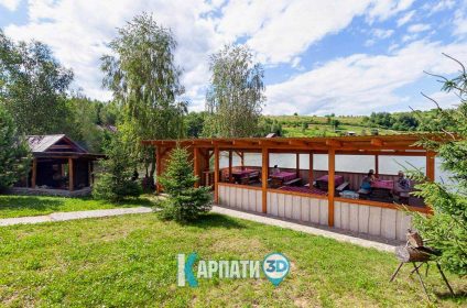 Турянський Двір комплекс відпочинку з озером, котеджами, чаном у Тур’я Поляна