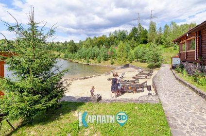 Турянський Двір комплекс відпочинку з озером, котеджами, чаном у Тур’я Поляна
